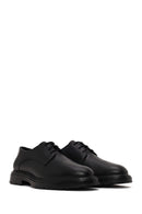 Male Black Lace-Up Leather Casual Shoes | Derimod