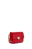 Women's Red Long Strap Patent Leather Crossbody Bag | Derimod