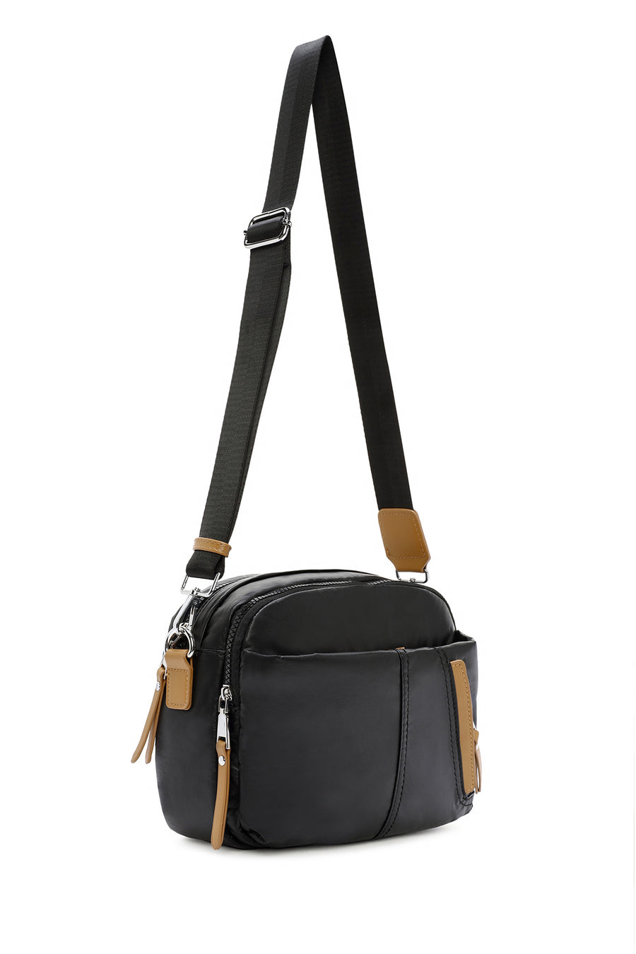 Women's Black Long Strap Crossbody Bag