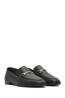 Kadın Siyah Deri Maskülen Loafer | Derimod
