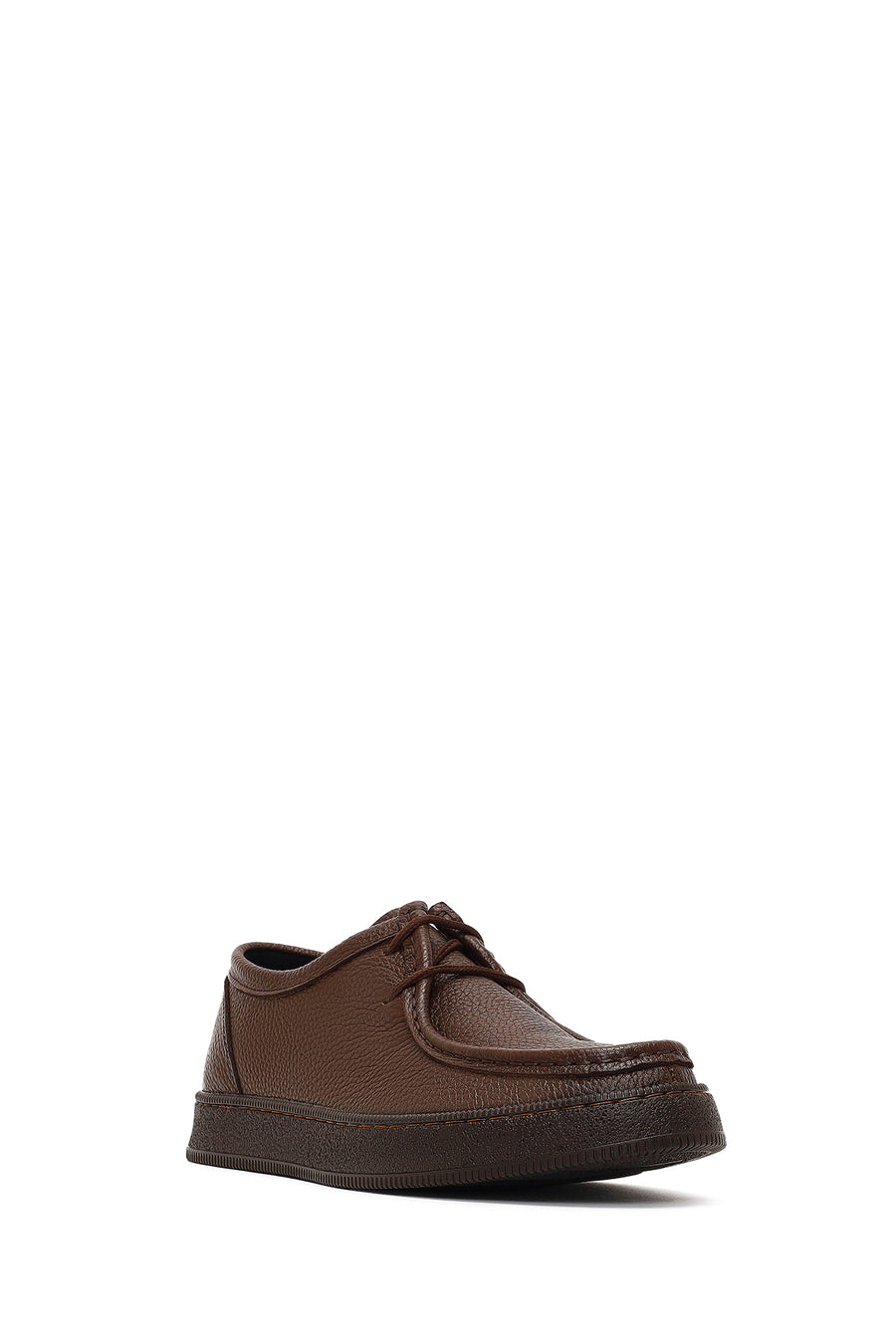 Male Brown Lace-up Leather Casual Shoes