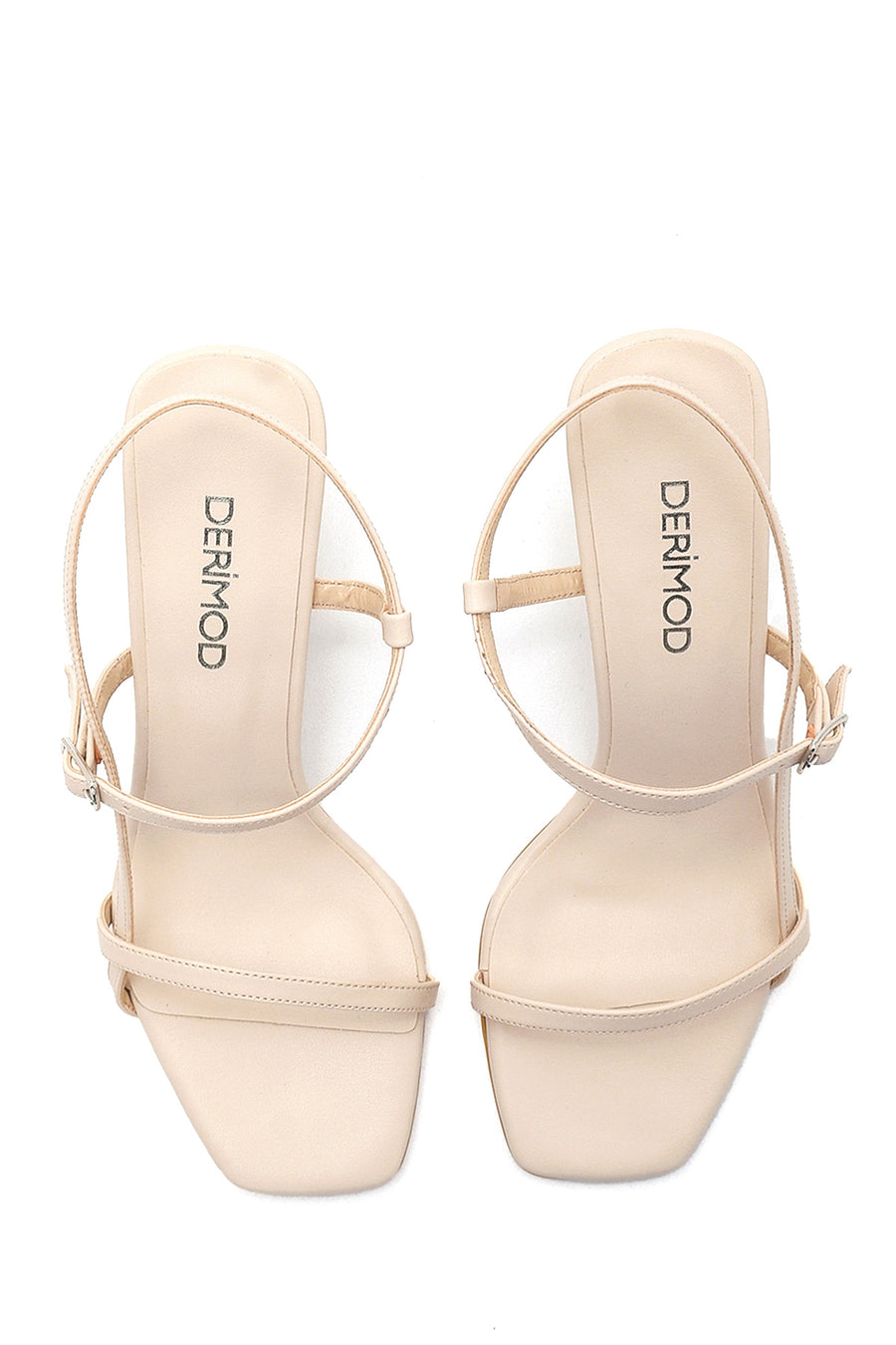 Women's Beige Heeled Sandals