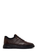 Male Brown Lace-Up Leather Sneaker | Derimod