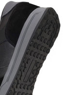Erkek Siyah Bağcıklı Süet Deri Sneaker | Derimod