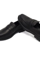 Erkek Siyah Deri Casual Loafer | Derimod