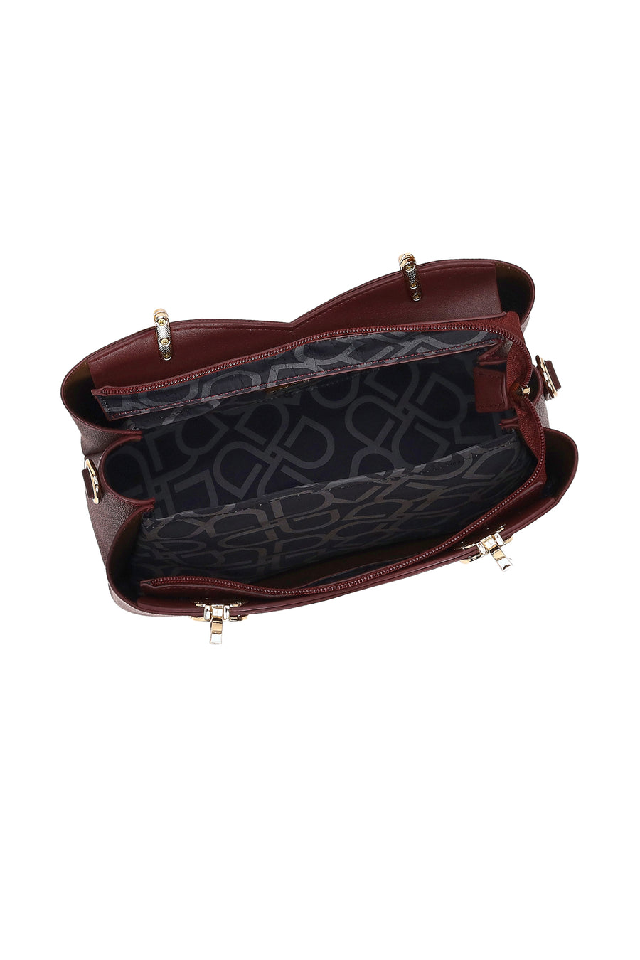 Woman Burgundy Long-Strap Shoulder Bag