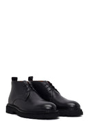 Male Black Lace-up Leather Casual Boots | Derimod