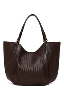 Woman Brown Accessory-Detail Printed Shoulder Bag | Derimod