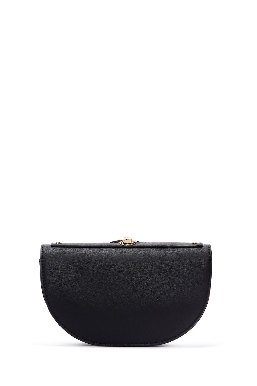 Women's Black Long Chain Strap Mini Evening Clutch Bag