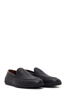 Men's Black Leather Casual Loafer | Derimod
