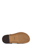 Women's Brown Ankle Strap Leather Sandals | Derimod