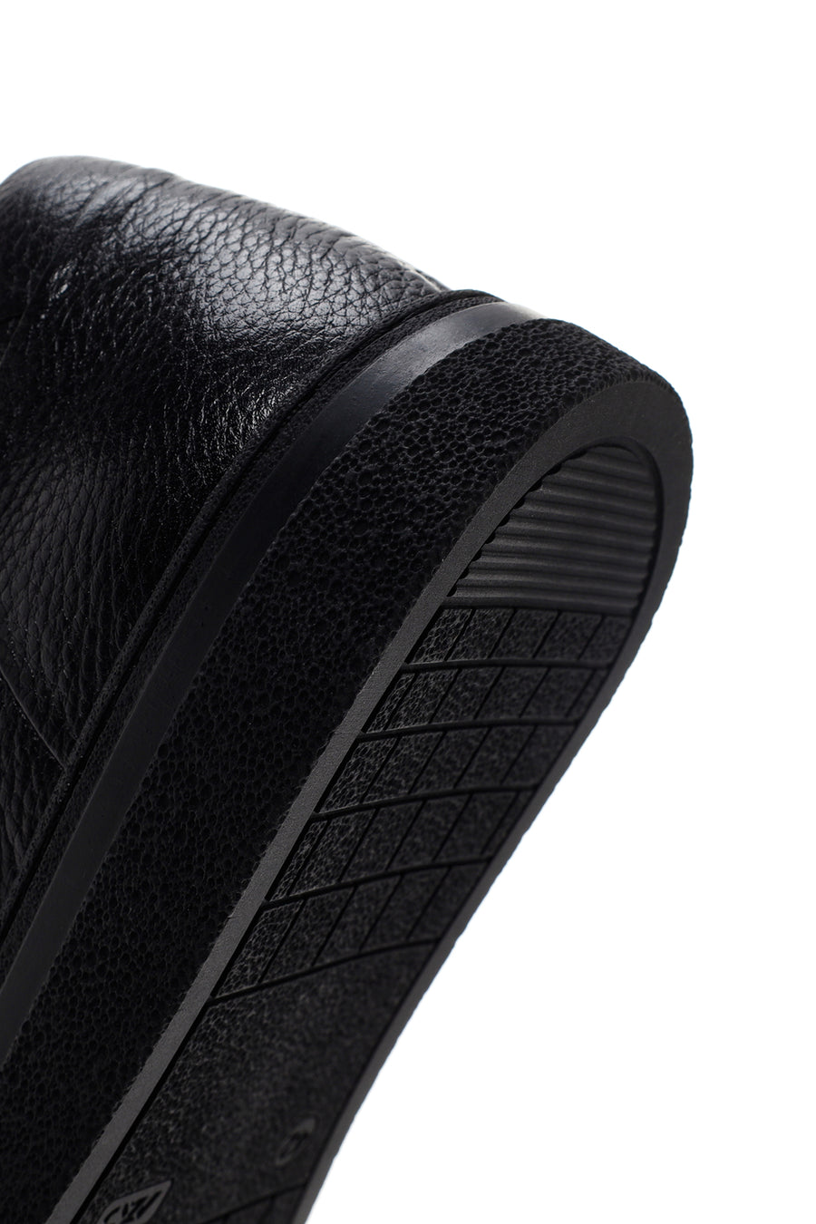 Erkek Siyah Bağcıklı Deri Sneaker
