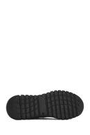 Women's Black Lace-Up Leather Sneaker | Derimod