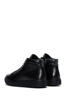 Men's Black Leather Ankle Sneaker Boots | Derimod