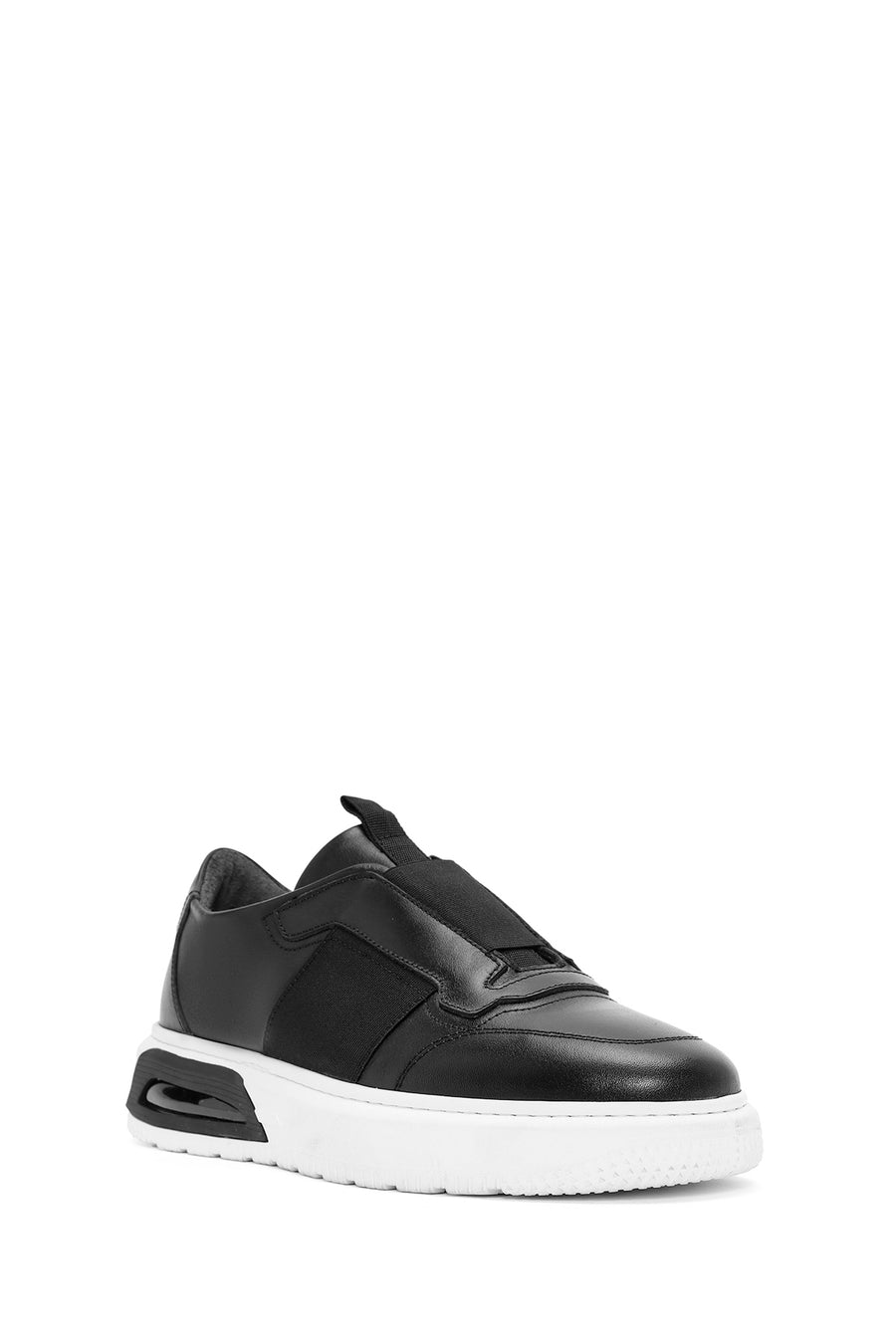 
Men's Black Lace-Up Leather Sneaker

