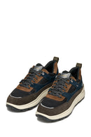 Geox Men Brown U Spherica 4X4 B Abx C - Suede Lace-Up Thick-Soled Fabric Sneaker | Derimod