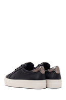 Woman Black Lace-Up Leather Sneaker | Derimod