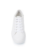 Geox Women's White Jaysen Lace-Up Leather Sneaker | Derimod