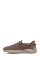 Erkek Bej Nubuk Deri Comfort Loafer | Derimod