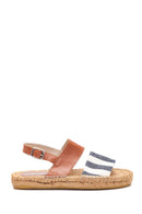 Women's Navy Blue Straw Sole Espadrille | Derimod