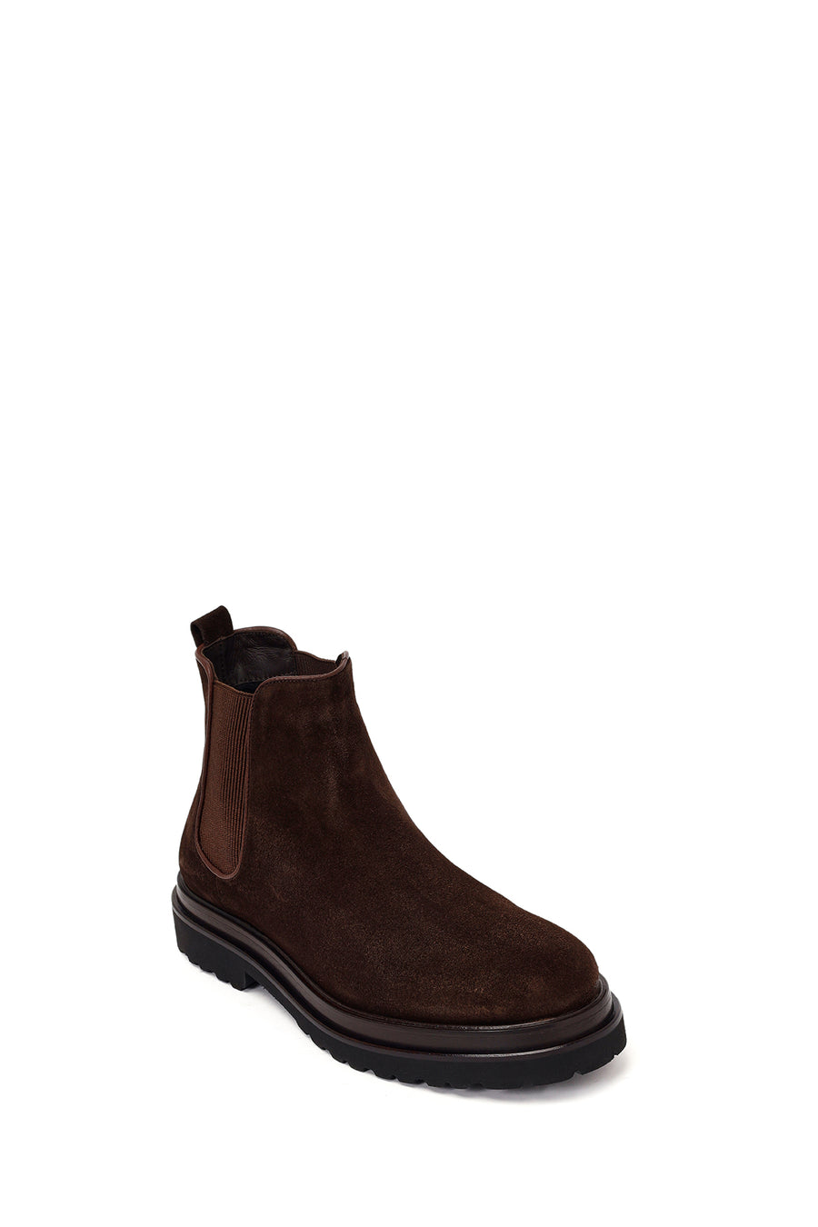 Derimod Black Male Brown Suede Chelsea Boots