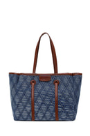 Woman Blue Jean Fabric Long-Strap Shoulder Bag | Derimod