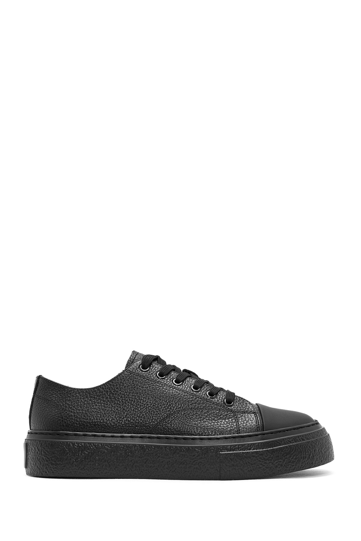 Erkek Siyah Bağcıklı Deri Sneaker 24WFD6115FT | Derimod