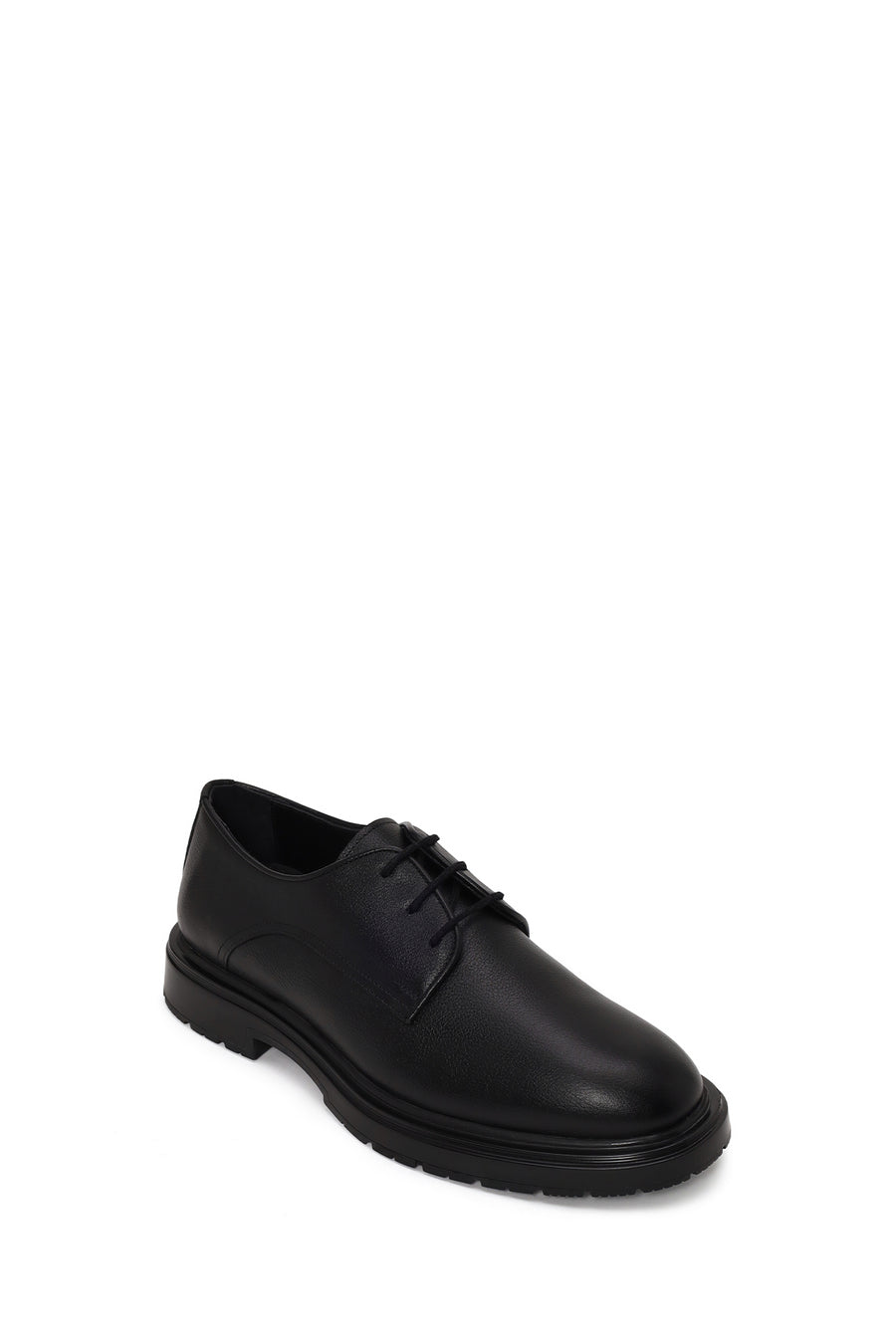 Male Black Lace-Up Leather Casual Shoes