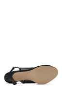 Woman Black Open-Back Stiletto Shoes | Derimod