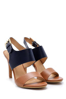 Women's Buckle Detailed Heeled Sandals | Derimod