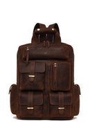 Male Brown Leather Backpack | Derimod