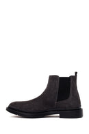 Male Grey Suede Chelsea Boots | Derimod