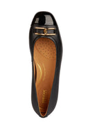 Geox Women's Black Annytah Leather Ballerinas | Derimod