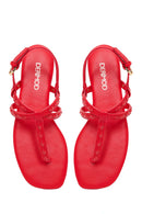 Woman Red Flip-Flop Sandals | Derimod