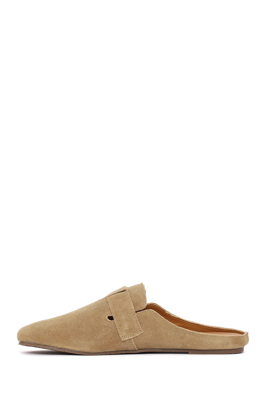 Women's Mink Buckled Suede Leather Slippers