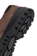 Men's Brown Lace-Up Thick-Soled Suede Leather Casual Shoes | Derimod