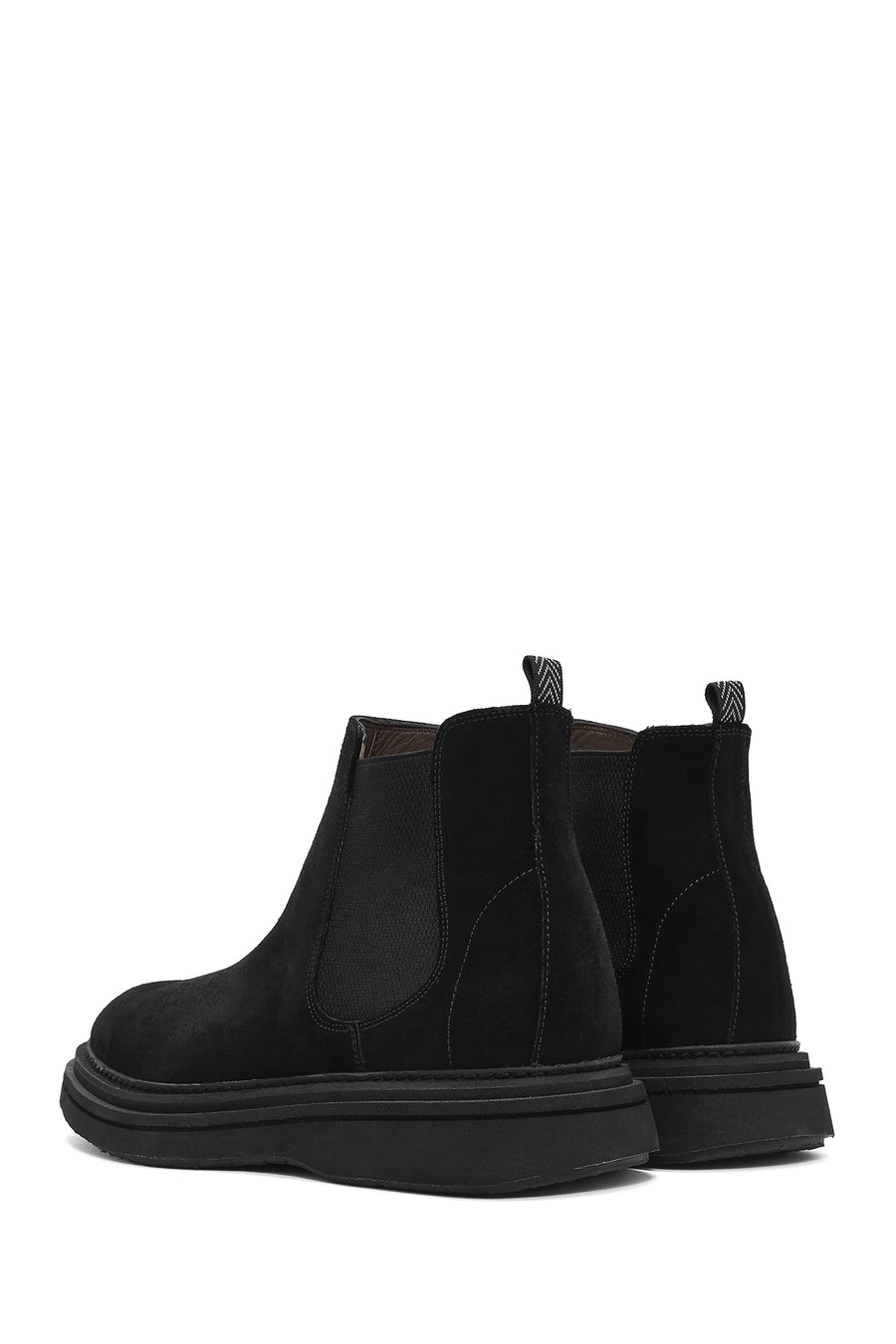 Men's Black Suede Leather Chelsea Boots