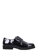 Women's Patent Leather Shoes with Staple Detail | Derimod