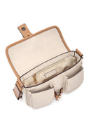 Women's Beige Buckle Detailed Shoulder Bag | Derimod