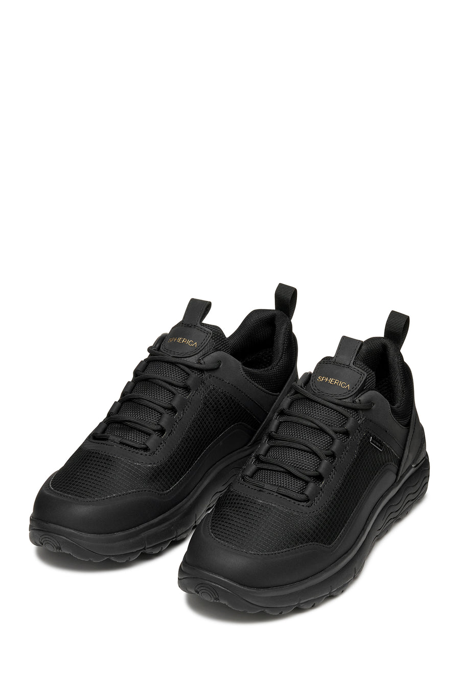 Geox Erkek Siyah U Spherıca 4X4 B Abx A - Text+ Bağcıklı Kalın Tabanlı Kumaş Sneaker