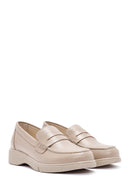 Women's Mink Leather Comfort Loafer | Derimod