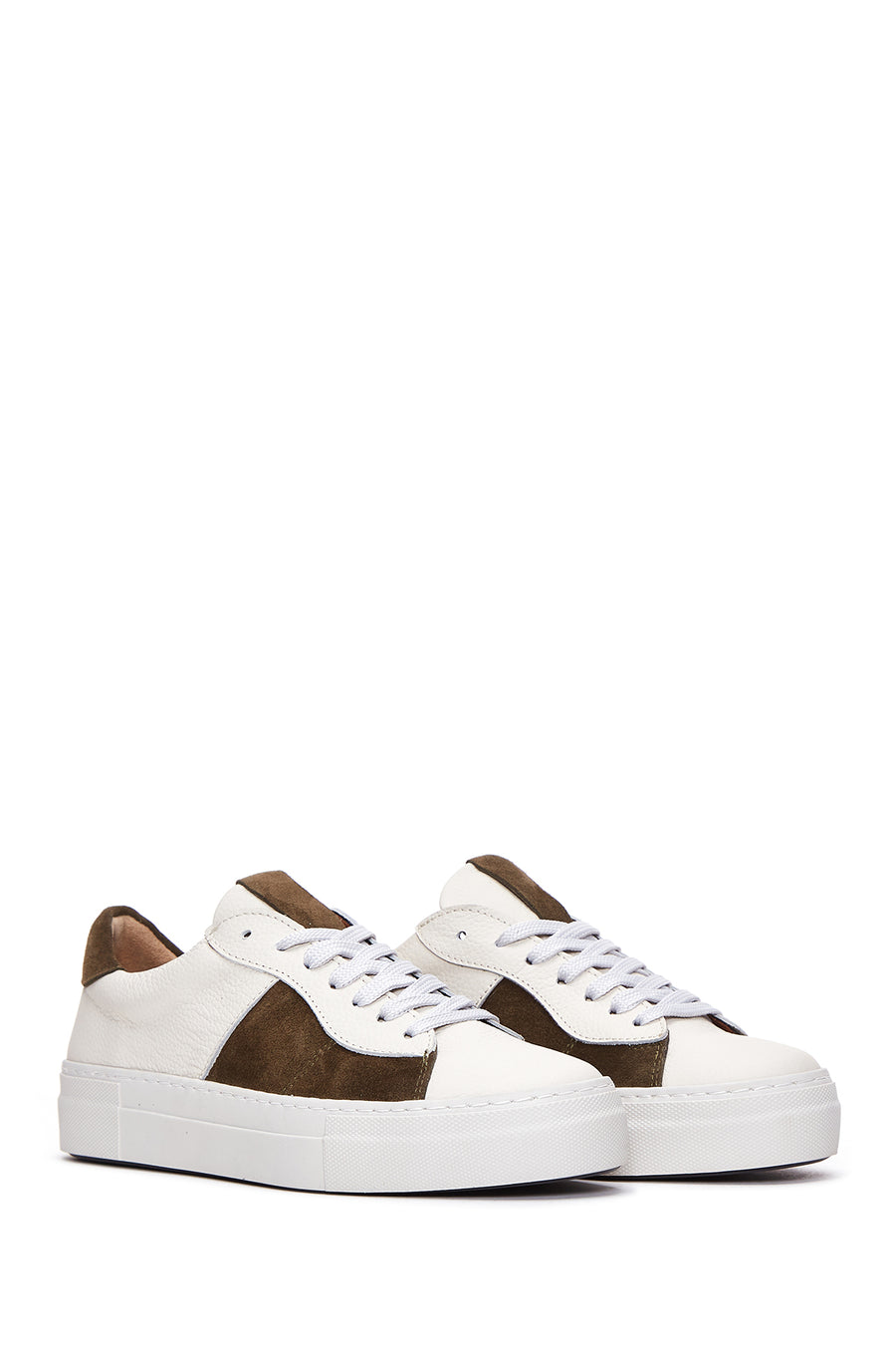 Kadın Bej Deri Sneaker