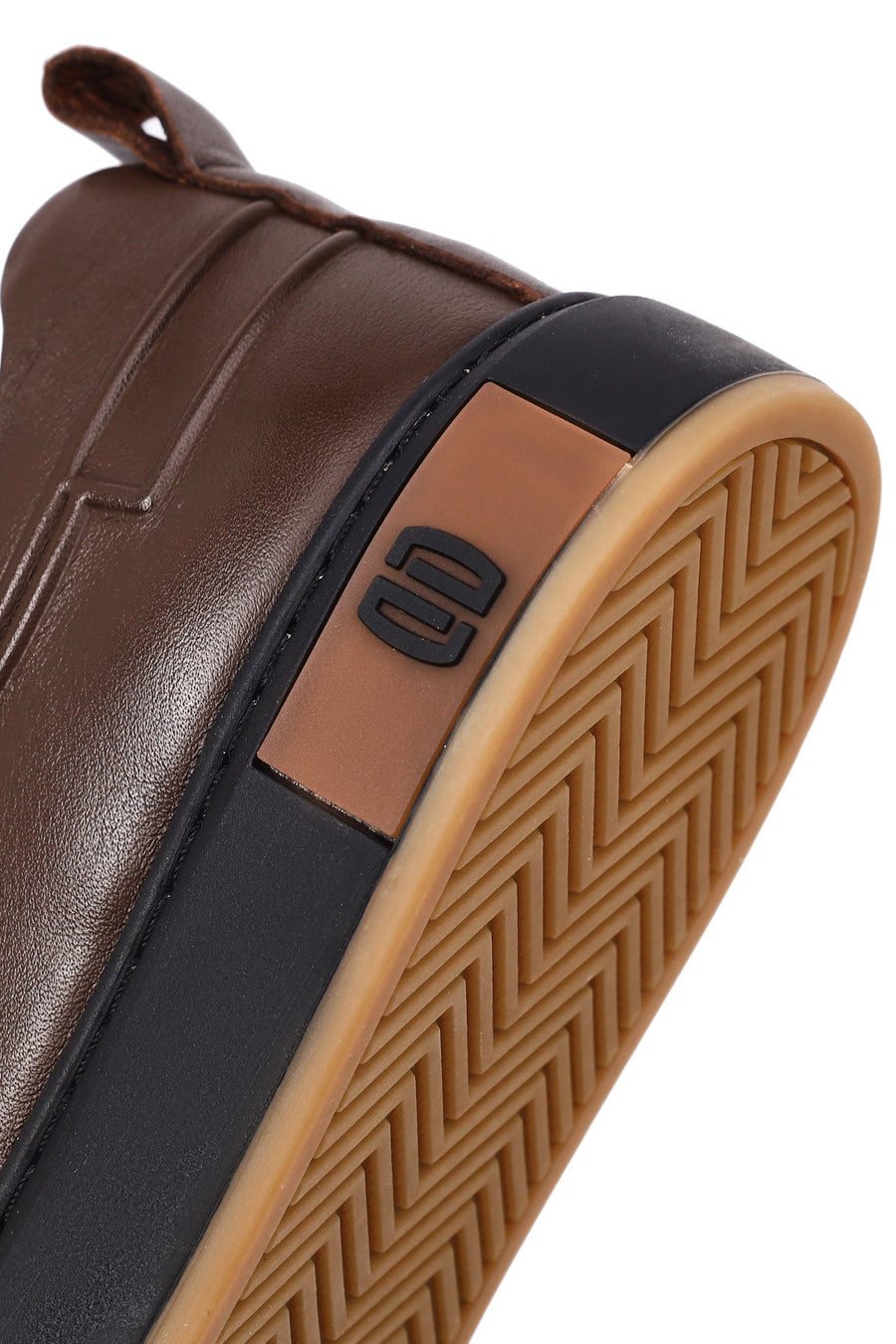 Male Brown Lace-Up Leather Sneaker