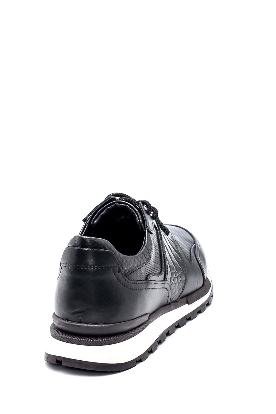 Men's Leather Crocodile Detailed Sneaker