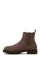 Woman Mink Suede Leather Chelsea Boots | Derimod