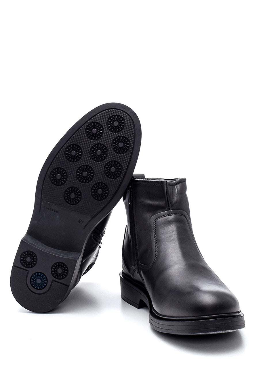Men's Leather Zippered Boots