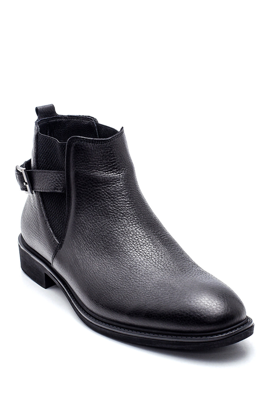 Men's Leather Buckle Boots