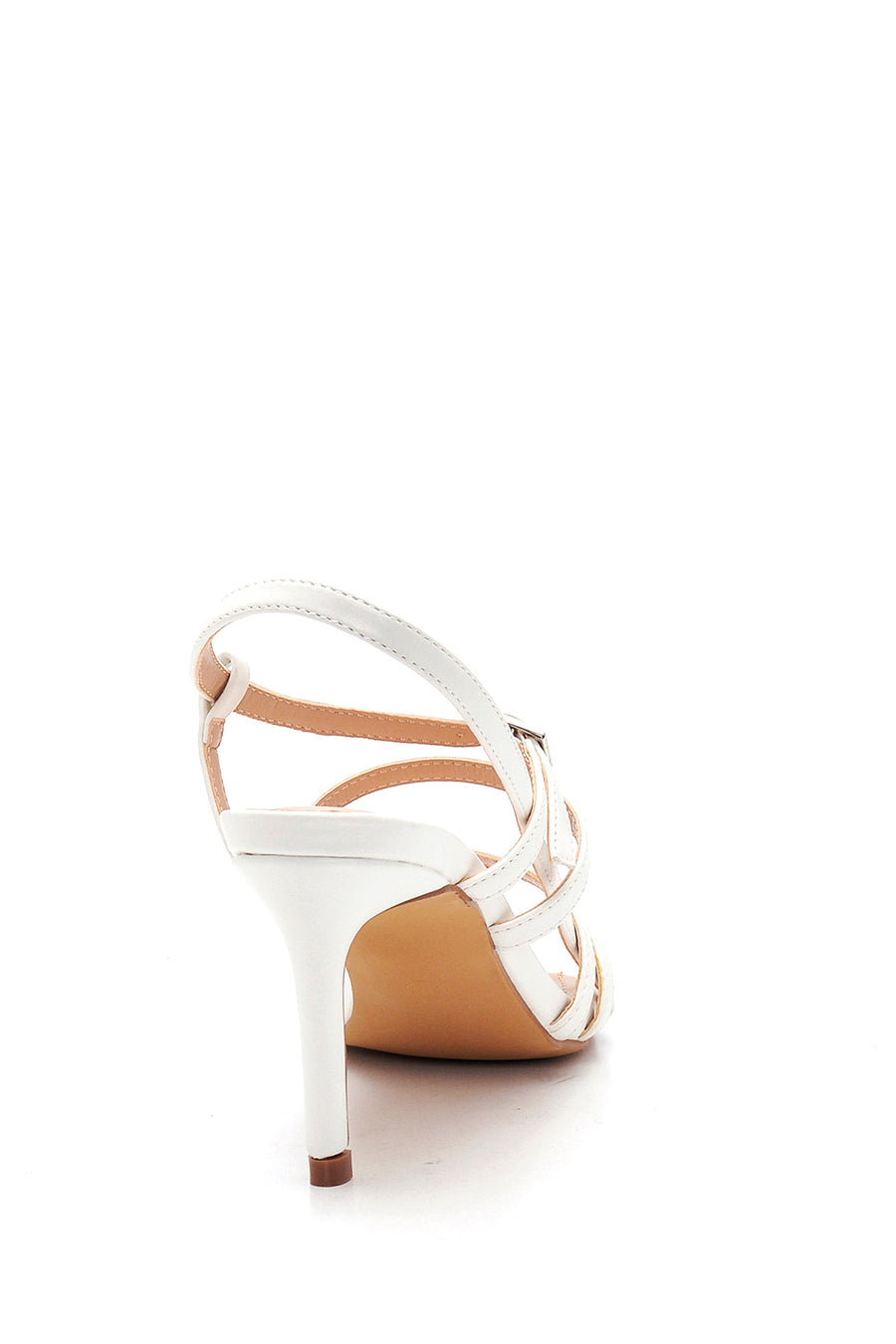 Women's White Heeled Sandals