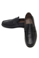 Men's Black Leather Casual Loafer | Derimod