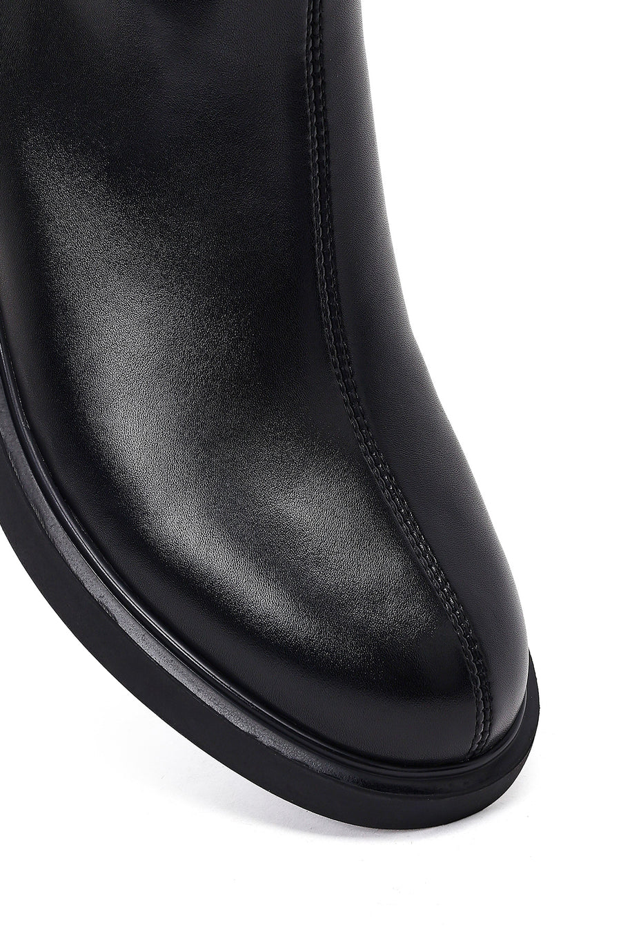 Women's Black Zipper Boots